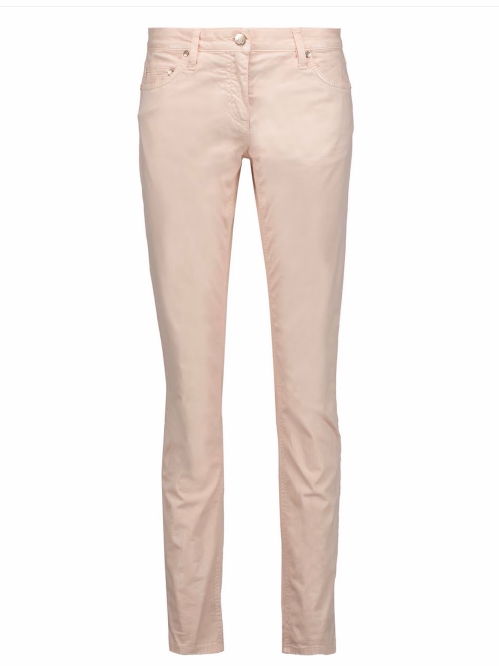 Roberto Cavalli Skinny Coated Jeans in Light Blush